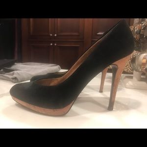 Charles David suede cork pumps 8.5
